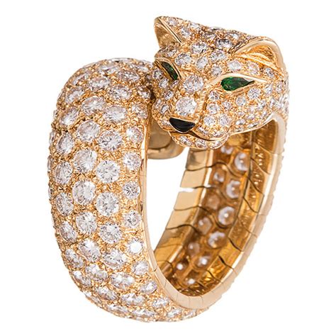 cartier tiger eye ring|cartier panthere ring yellow gold.